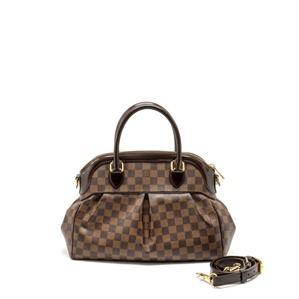 AAA Replica Louis Vuitton LV TREVI TOTE BAG DAMIER EBENE CANVAS GHW