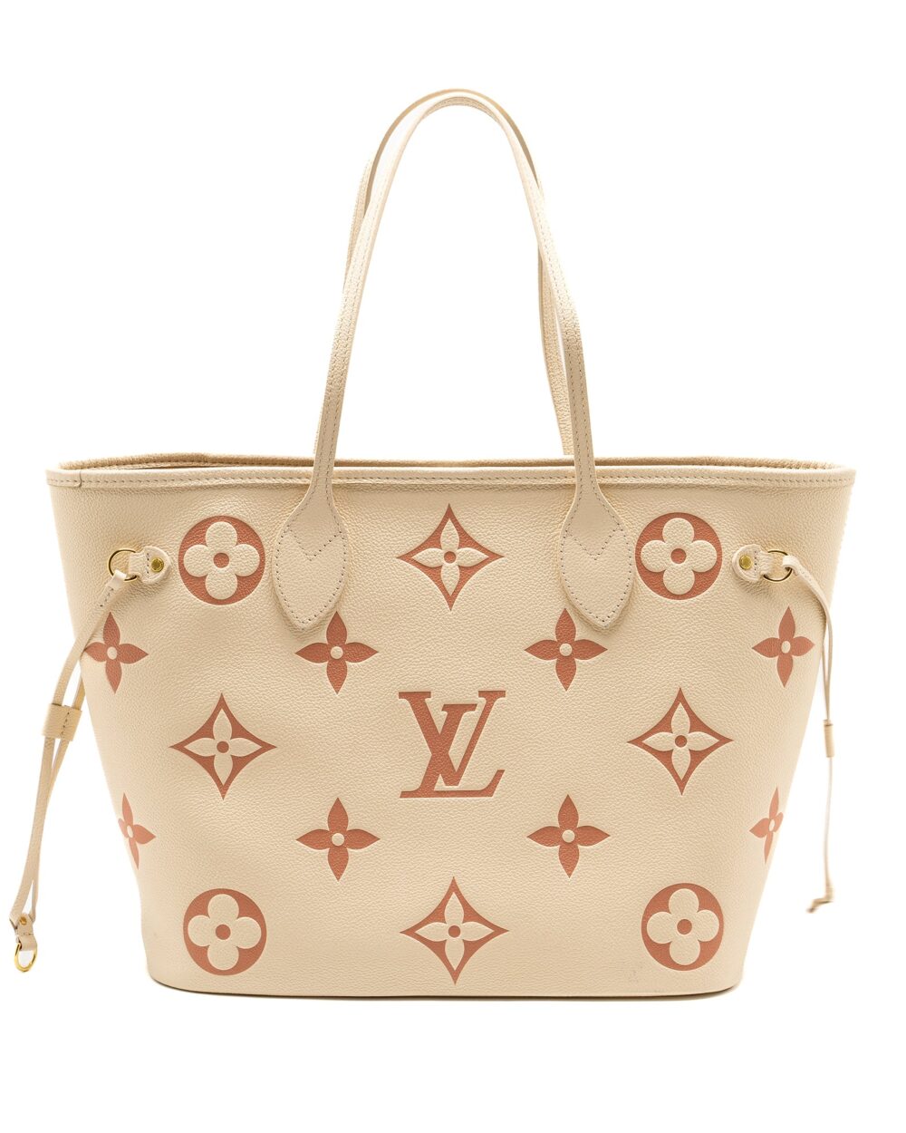 AAA Replica Louis Vuitton LV NEVERFULL MM MONOGRAM EMPREINTE CRÈME/ROSE TRIANON GHW