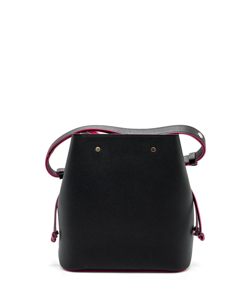 AAA Replica Louis Vuitton LV LOCKME BUCKET BAG CALFSKIN BLACK/PINK SHW