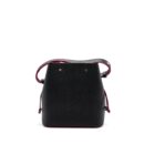 AAA Replica Louis Vuitton LV LOCKME BUCKET BAG CALFSKIN BLACK/PINK SHW