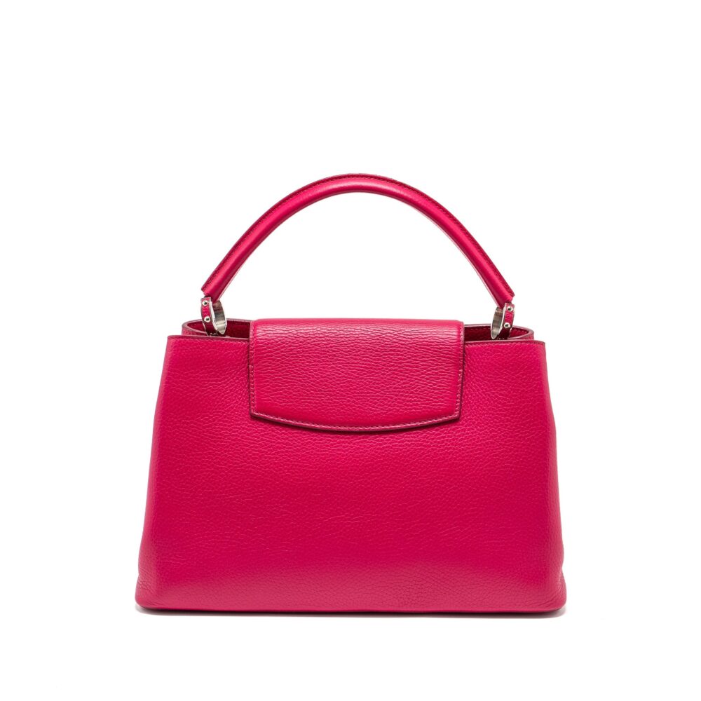 AAA Replica Louis Vuitton LV CAPUCINES TAURILLON HOT PINK SHW