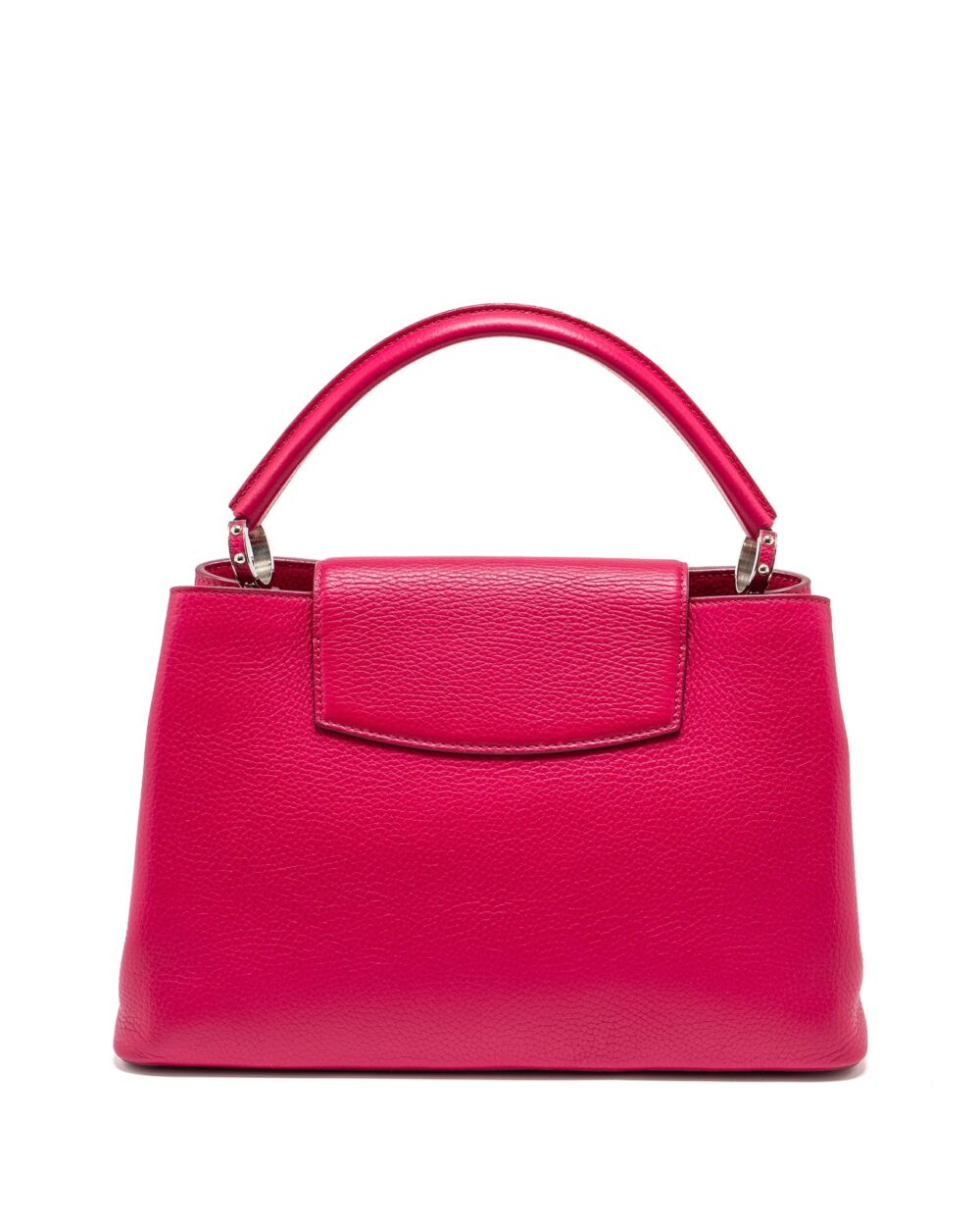 AAA Replica Louis Vuitton LV CAPUCINES TAURILLON HOT PINK SHW 