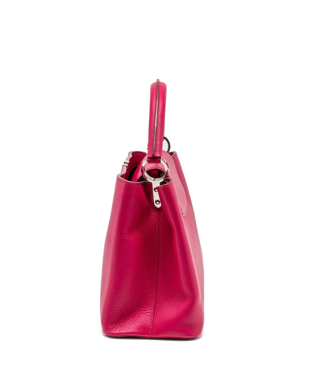 AAA Replica Louis Vuitton LV CAPUCINES TAURILLON HOT PINK SHW 