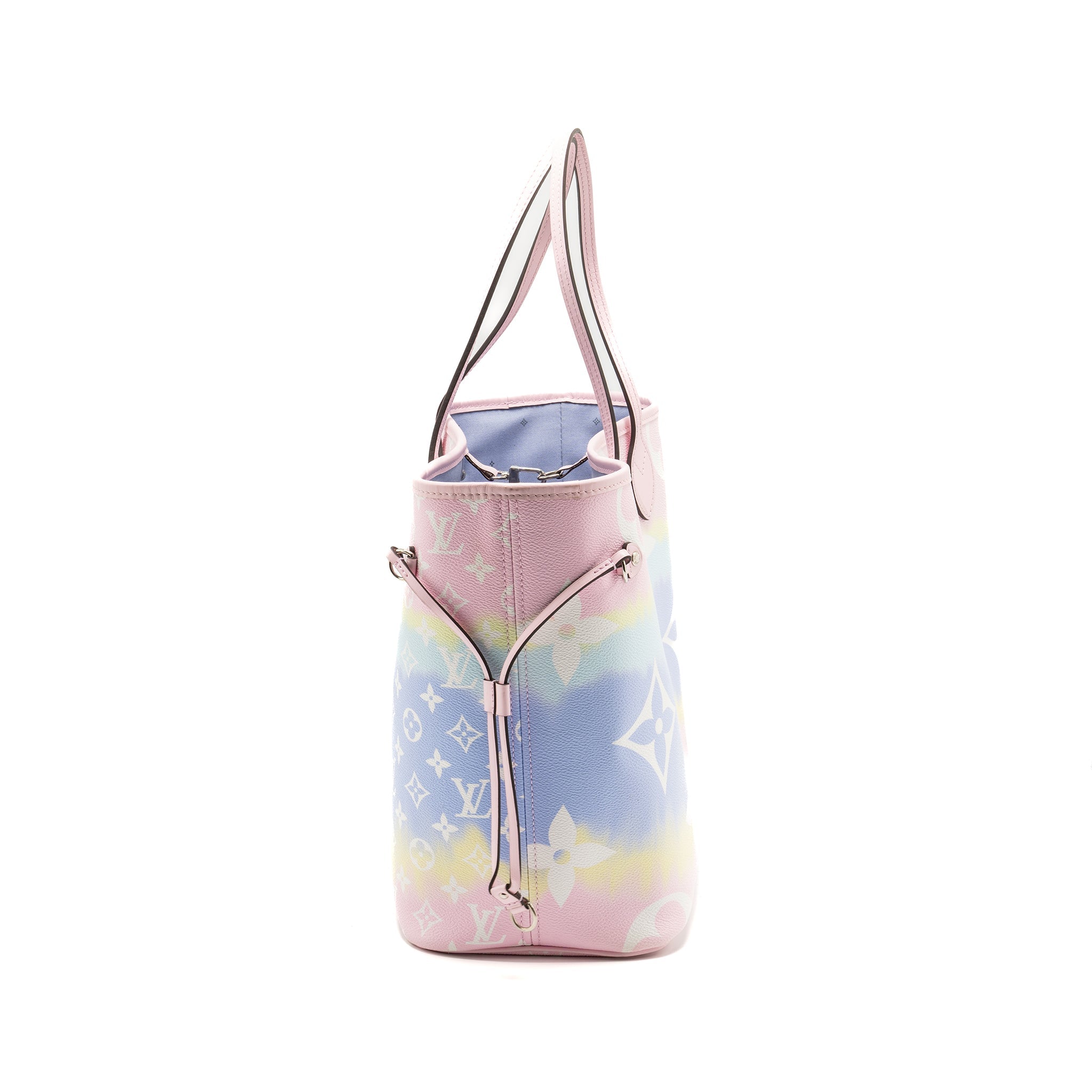 AAA Replica Louis Vuitton LV NEVERFULL MM ESCAL GIANT CANVAS PASTEL PINK SHW