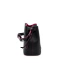 AAA Replica Louis Vuitton LV LOCKME BUCKET BAG CALFSKIN BLACK/PINK SHW