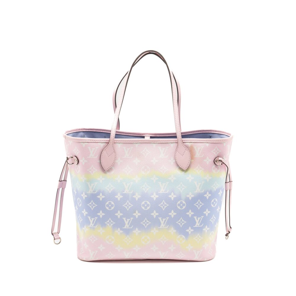 AAA Replica Louis Vuitton LV NEVERFULL MM ESCAL GIANT CANVAS PASTEL PINK SHW