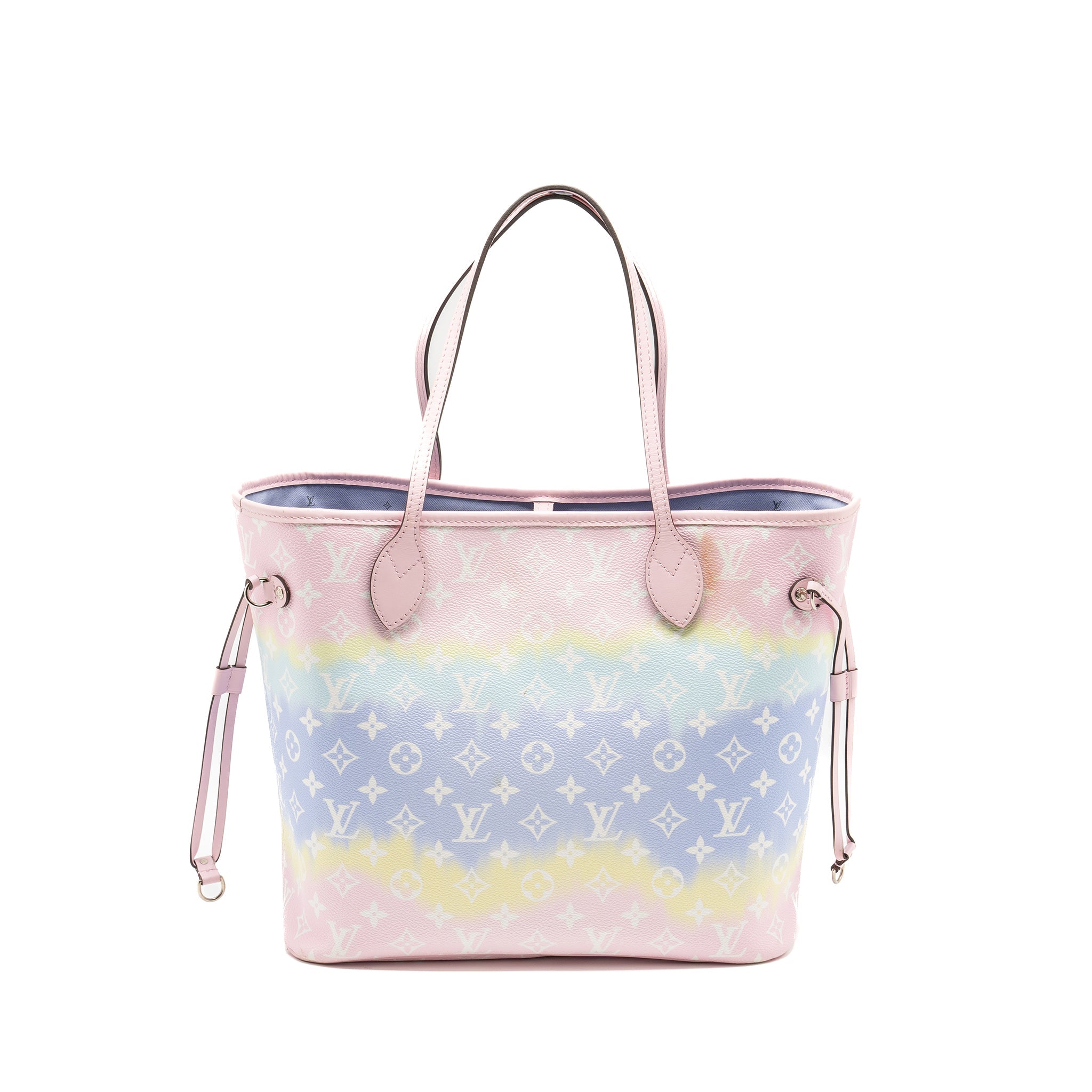 AAA Replica Louis Vuitton LV NEVERFULL MM ESCAL GIANT CANVAS PASTEL PINK SHW
