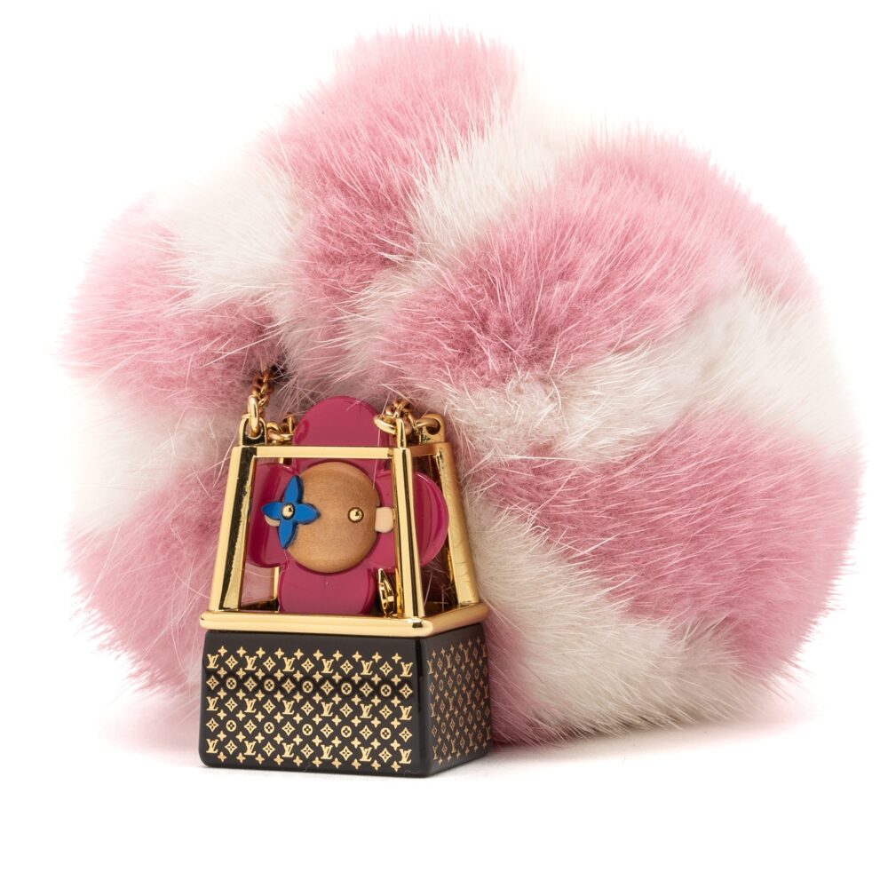 AAA Replica Louis Vuitton LV VIVIENNE HOT AIR BALLON BAG CHARM / KEY RING FUR MULTICOLOUR