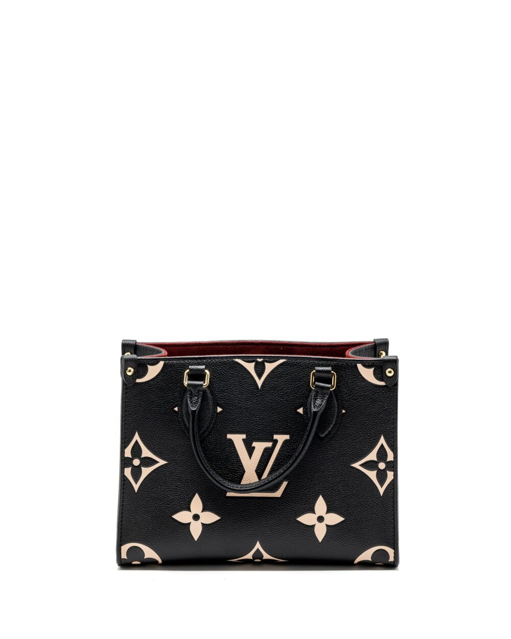 AAA Replica Louis Vuitton LV ONTHEGO PM BICOLOUR MONOGRAM EMPREINTE LEATHER BLACK/BEIGE GHW(NEW VERSION)