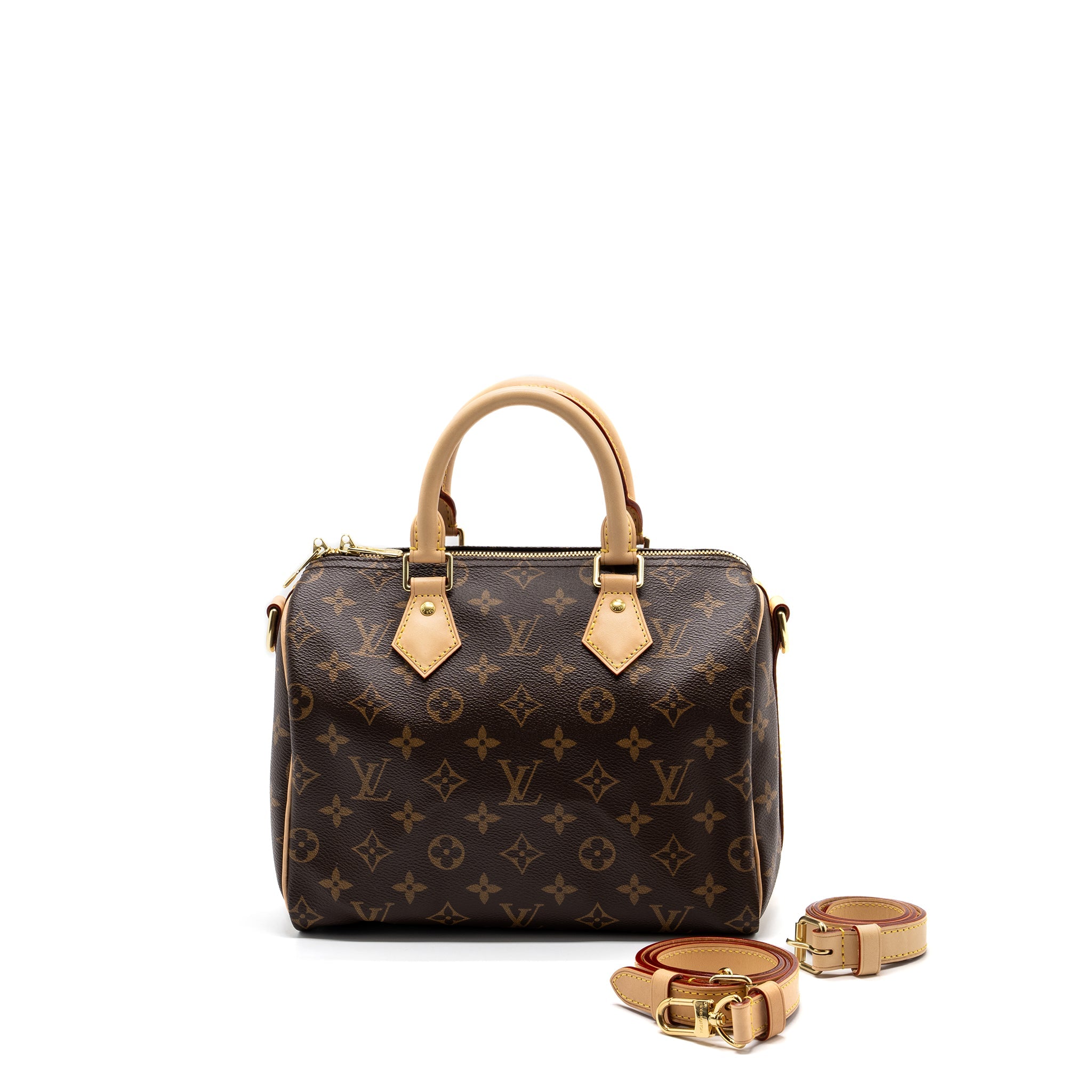 AAA Replica Louis Vuitton LV SPEEDY BANDOULIERE 25 MONOGRAM CANVAS GHW