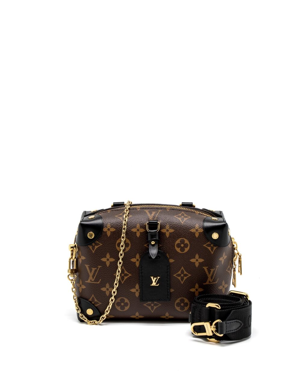 AAA Replica Louis Vuitton LV PETITE MALLE SOUPLE MONOGRAM CANVAS BLACK GHW (NEW VERSION)