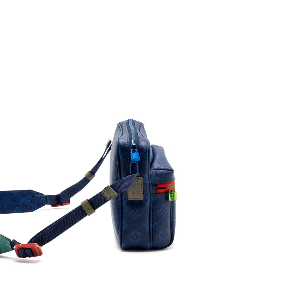 AAA Replica Louis Vuitton LV MESSENGER BAG MONOGRAM CANVAS PACIFIC BLUE/ MULTICOLOUR HARDWARE