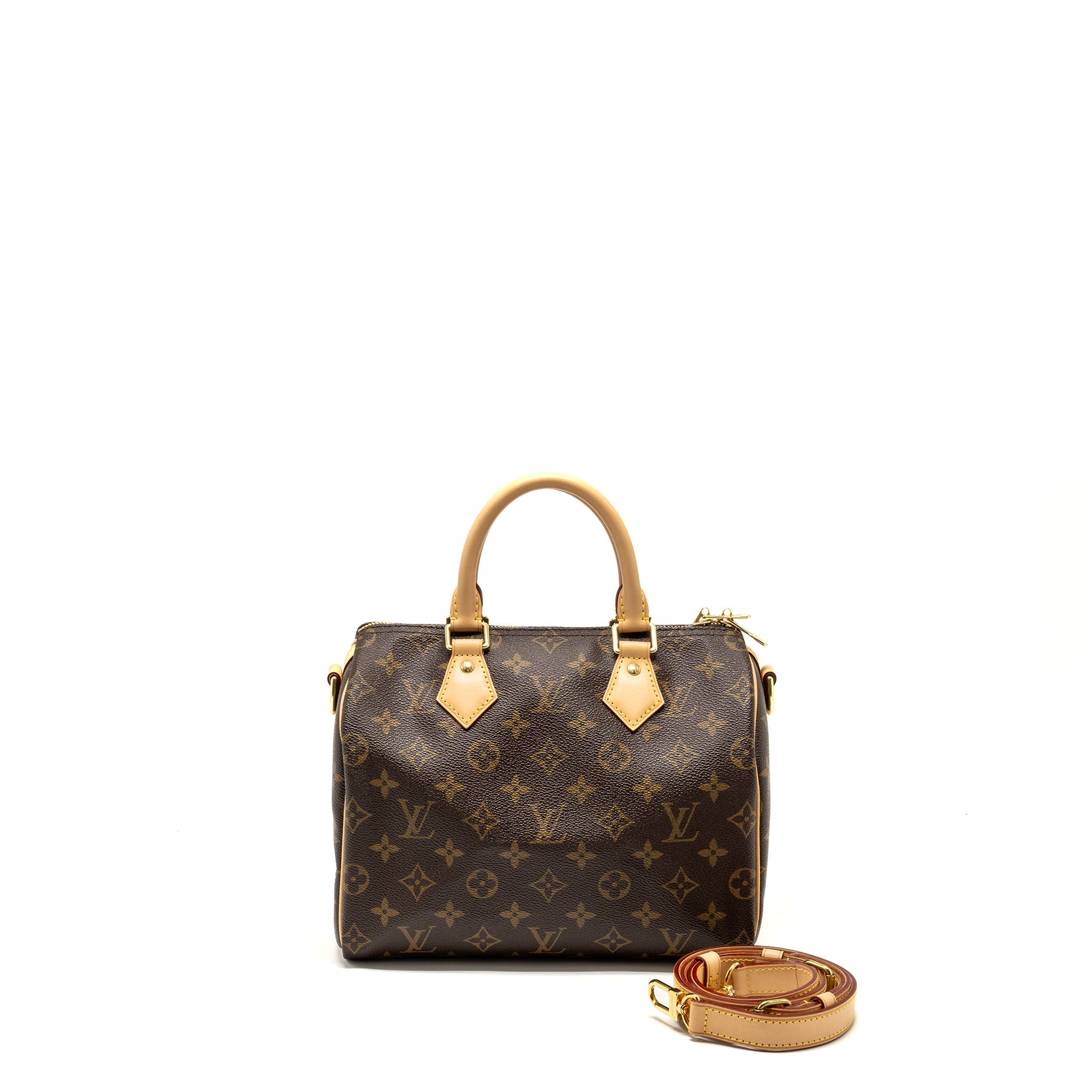 AAA Replica Louis Vuitton LV SPEEDY BANDOULIERE 25 MONOGRAM CANVAS GHW