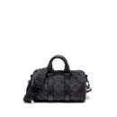 AAA Replica Louis Vuitton LV KEEPALL BANDOULIERE 25 MONOGRAM TAURILLON LEATHER BLACK WITH BLACK HARDWARE