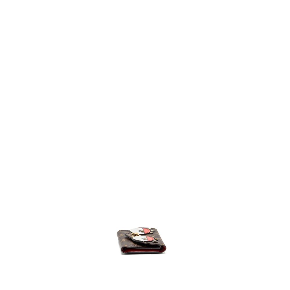 AAA Replica Louis Vuitton LV PORTE FOYLE VICTORINE LOVELY BIRD COMPACT WALLET MONOGRAM CANVAS / RED GHW
