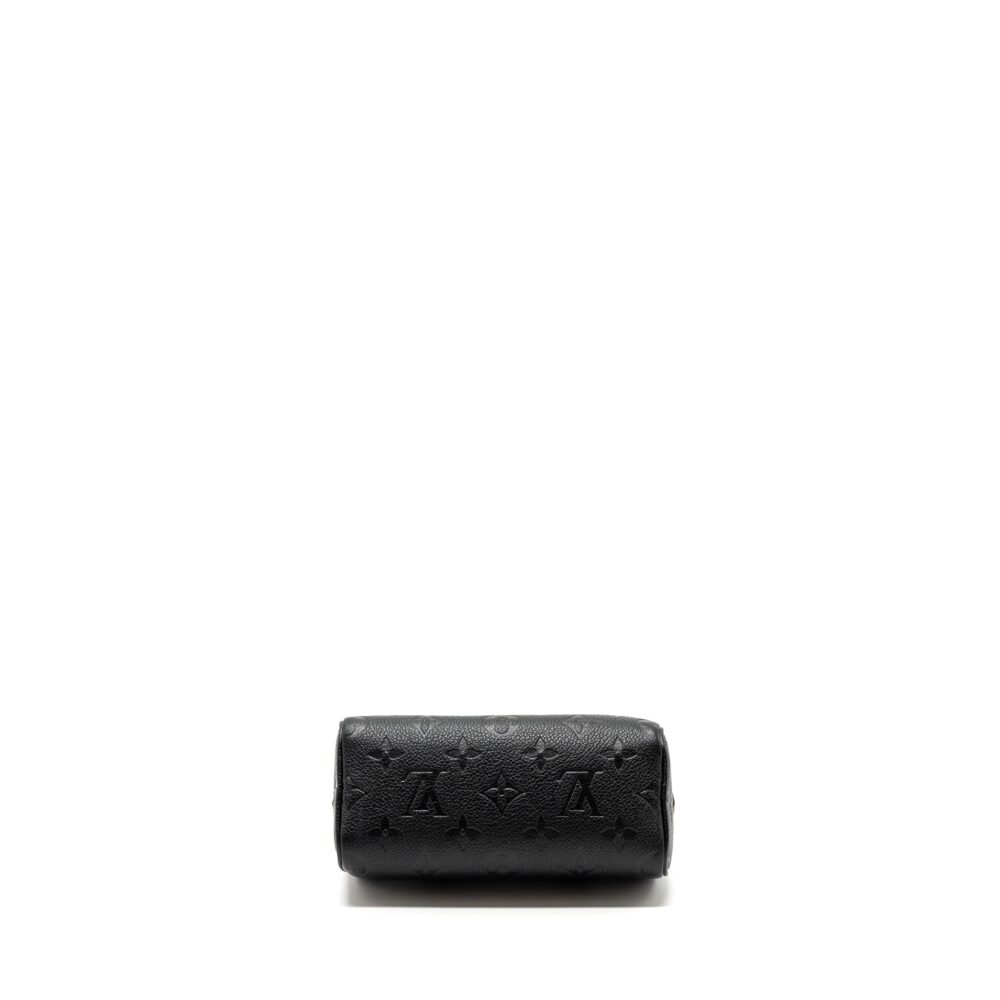 AAA Replica Louis Vuitton LV NANO SPEEDY MONOGRAM EMPREINTE BLACK GHW(NEW VERSION)