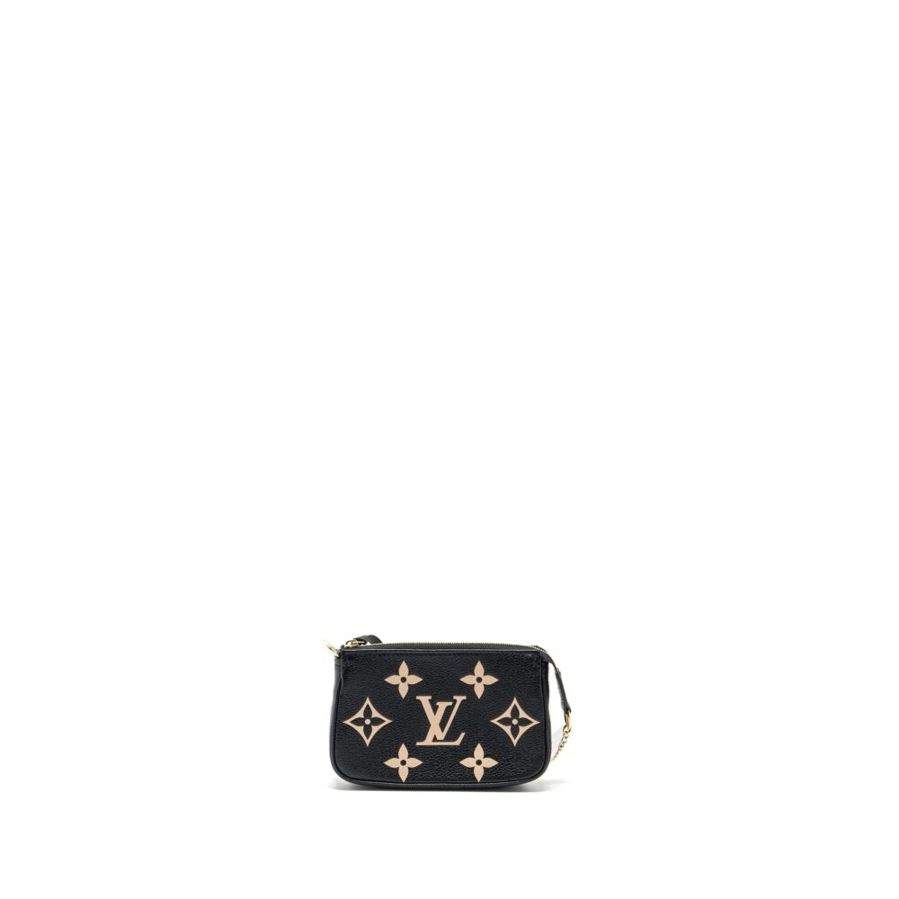 AAA Replica Louis Vuitton LV MINI POCHETTE ACCESSORIES BICOLOUR MONOGRAM EMPREINTE GHW