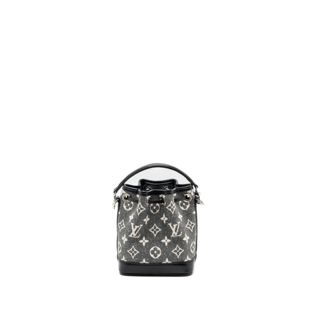 AAA Replica Louis Vuitton LV NANO NOE JACQUARD DENIM BLACK MULTICOLOUR SHW (NEW VERSION)