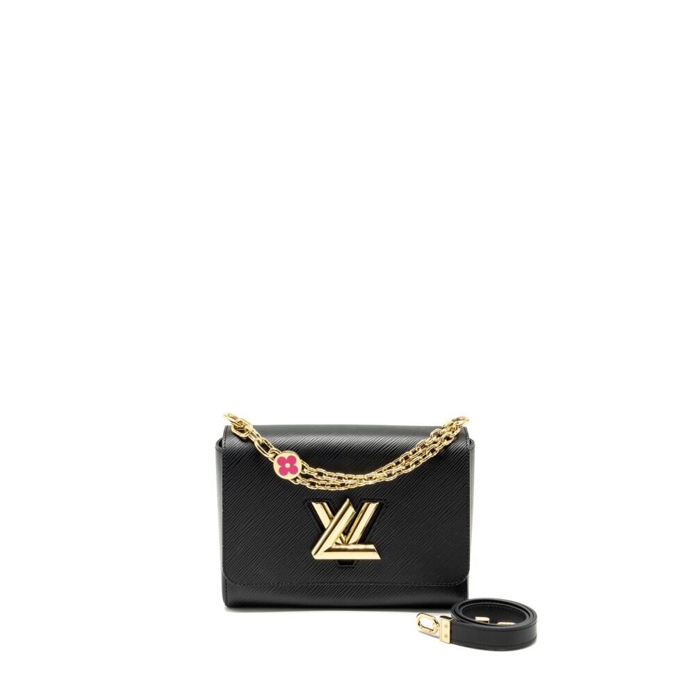 AAA Replica Louis Vuitton LV TWIST MM EPI BLACK GHW