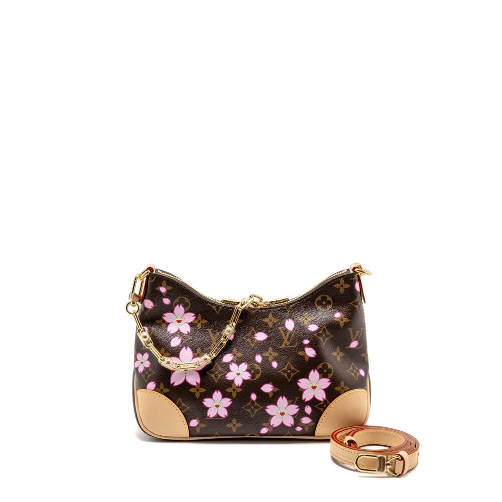 AAA Replica Louis Vuitton LV X TAKASHI MURAKAMI BOULOGNE PM CHERRY BLOSSOM MONOGRAM CANVAS GHW