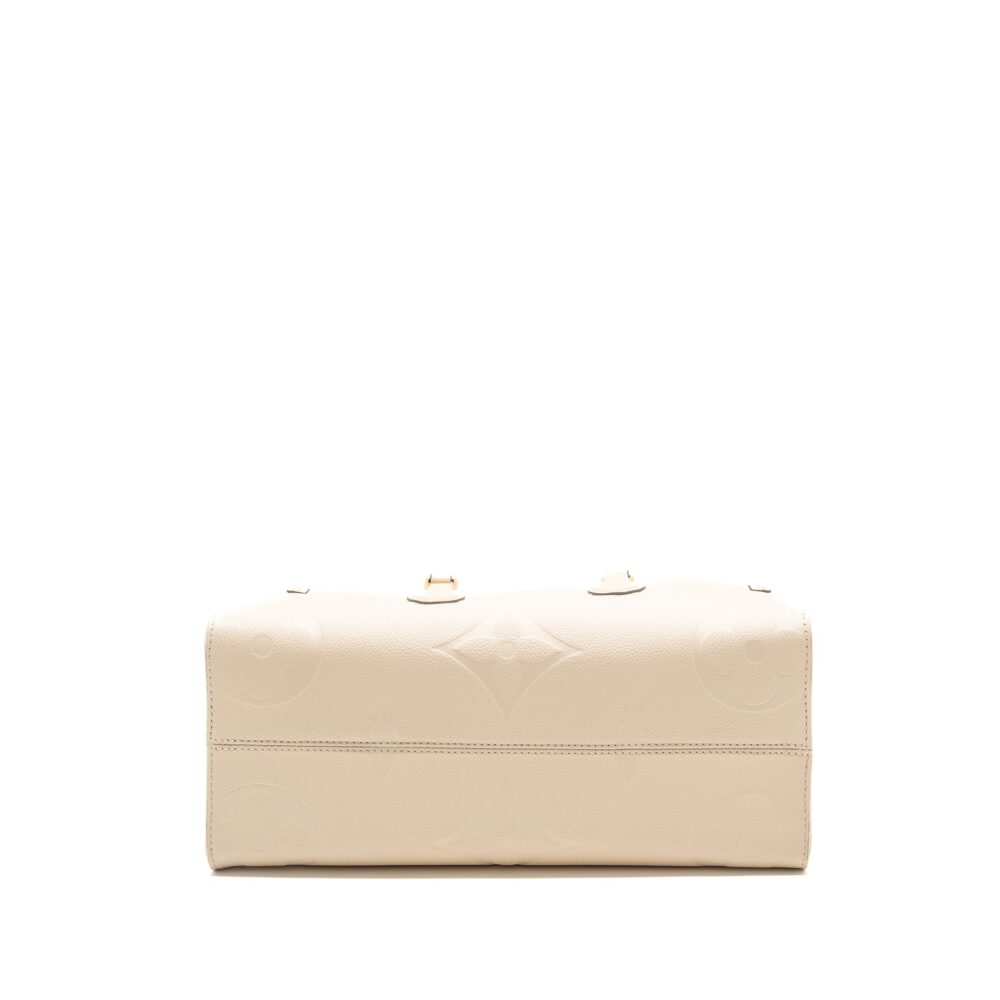 AAA Replica Louis Vuitton LV ONTHEGO MM EMPREINTE LEATHER WHITE GHW (NEW VERSION)