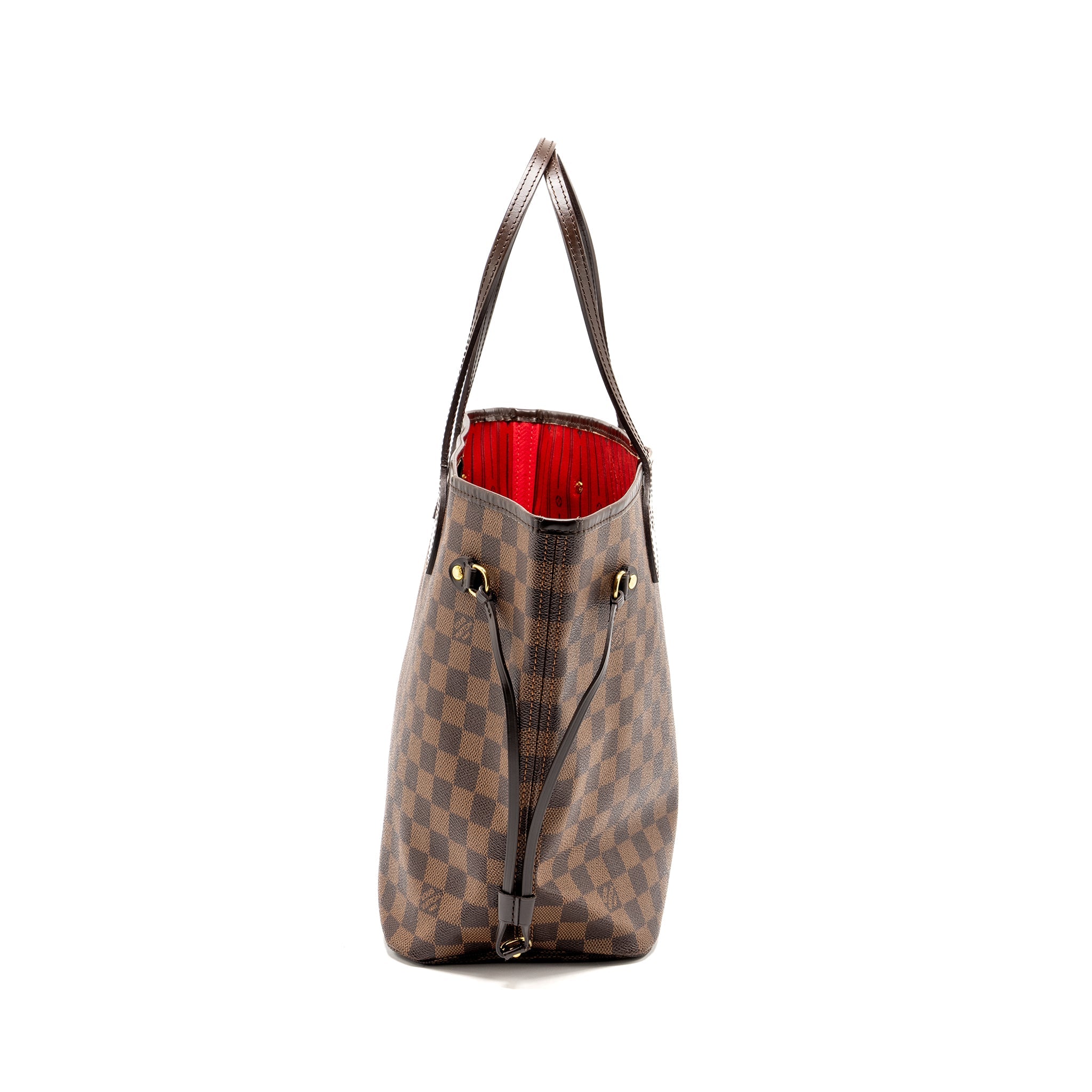 AAA Replica Louis Vuitton LV NEVERFULL MM DAMIER EBENE CANVAS GHW