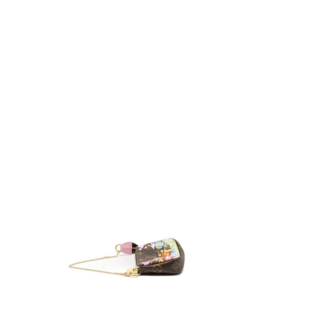AAA Replica Louis Vuitton LV MINI POCHETTE ACCESSORIES 2021 CHRISTMAS LIMITED EDITION JAPANESE GARDEN SAKURA GHW