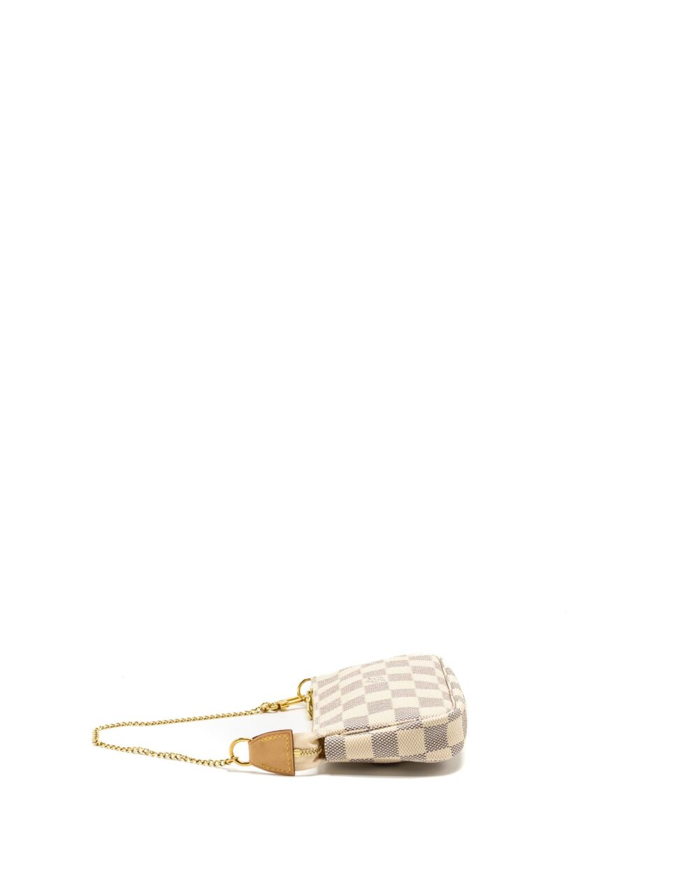 AAA Replica Louis Vuitton LV MINI POCHETTE ACCESSORIES DAMIER AZUR CANVAS GHW