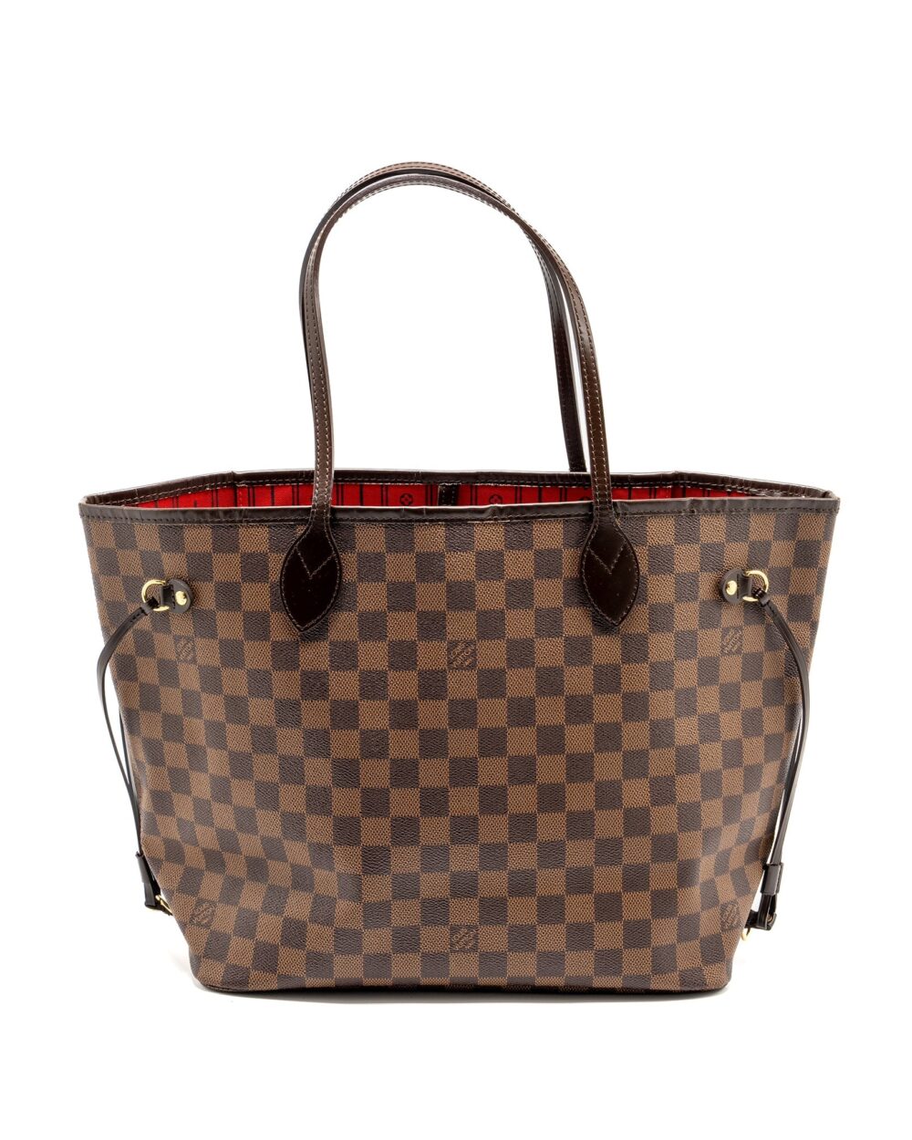 AAA Replica Louis Vuitton LV NEVERFULL MM DAMIER EBENE CANVAS GHW