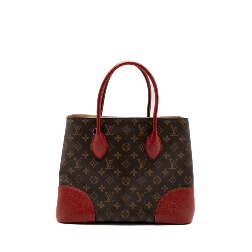 AAA Replica Louis Vuitton LV TOP HANDLE TOTE BAG MONOGRAM CANVAS / RED GHW