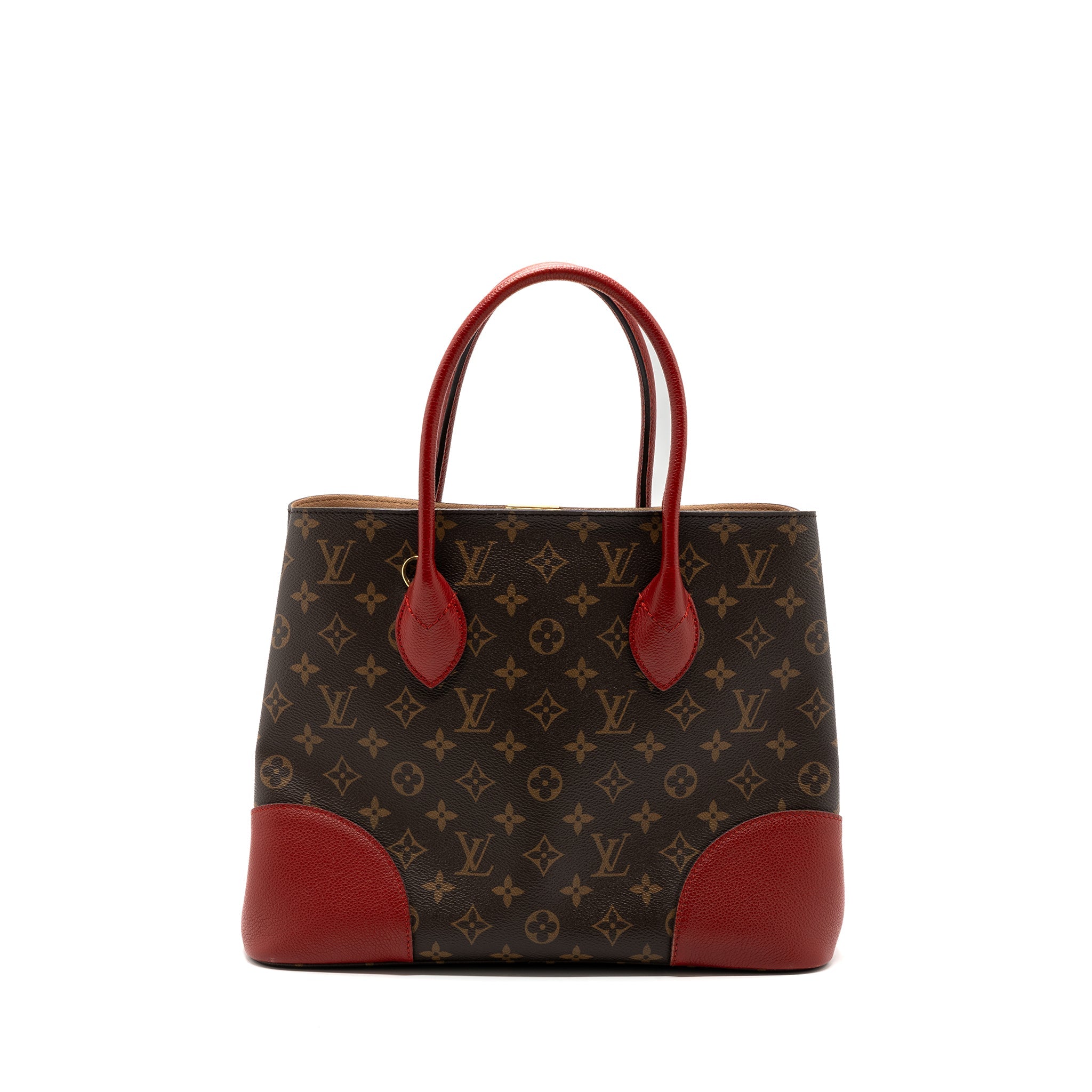AAA Replica Louis Vuitton LV TOP HANDLE TOTE BAG MONOGRAM CANVAS / RED GHW