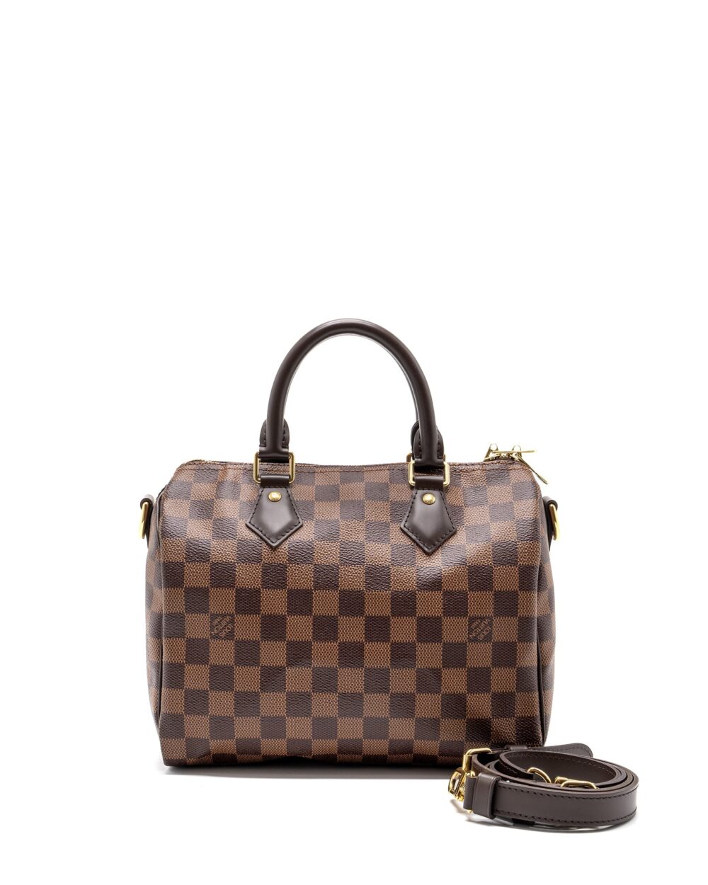 AAA Replica Louis Vuitton LV SPEEDY 25 DAMIER EBENE GHW