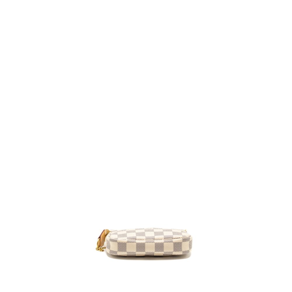 AAA Replica Louis Vuitton LV MINI POCHETTE ACCESSORIES DAMIER AZUR CANVAS GHW