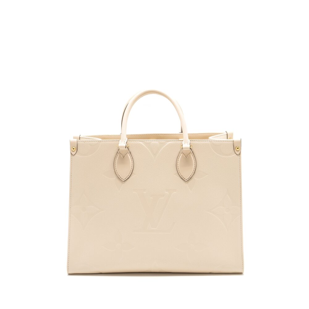 AAA Replica Louis Vuitton LV ONTHEGO MM EMPREINTE LEATHER WHITE GHW (NEW VERSION)