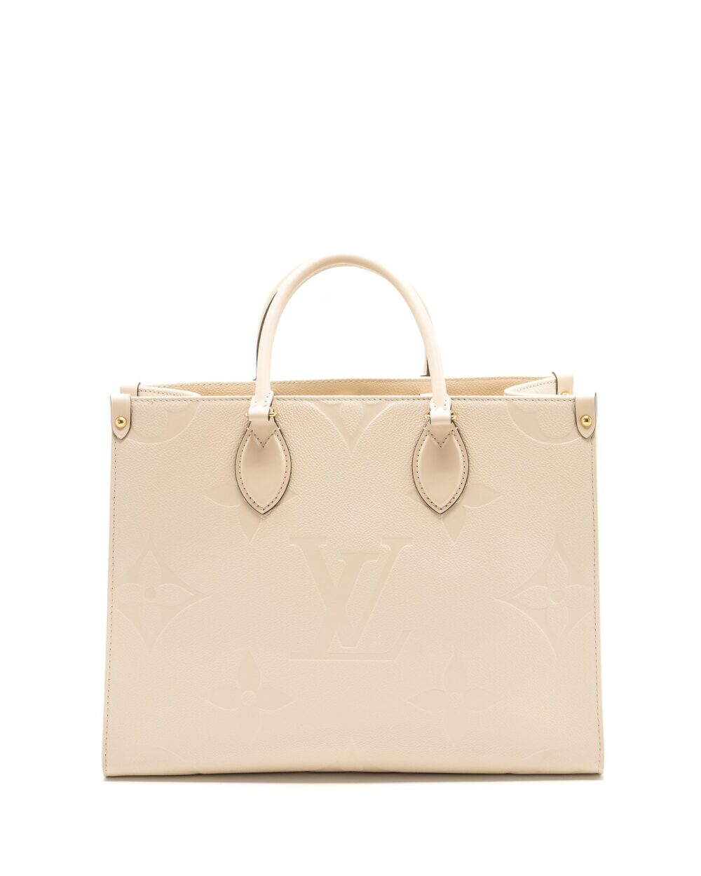 AAA Replica Louis Vuitton LV ONTHEGO MM EMPREINTE LEATHER WHITE GHW (NEW VERSION)