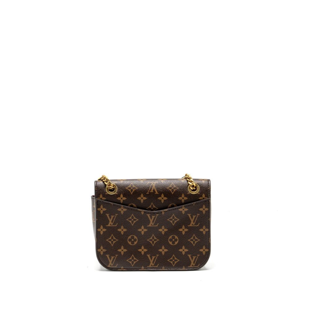 AAA Replica Louis Vuitton LV PASSY MONOGRAM CANVAS BLACK/GOLD HARDWARE