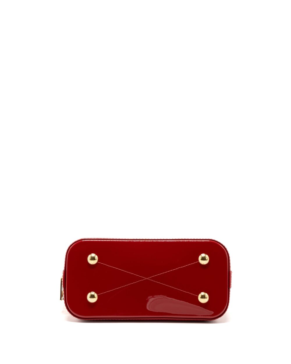 AAA Replica Louis Vuitton LV ALMA BB LIMITED EDITION VERNI MIROIR PATENT RED/MONOGRAM CANVAS GHW