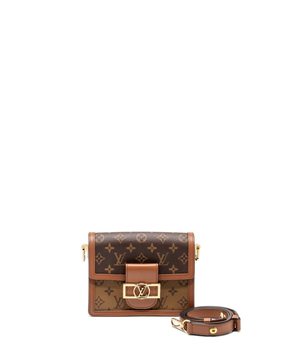 AAA Replica Louis Vuitton LV MINI DAUPHINE MONOGRAM CANVAS GHW