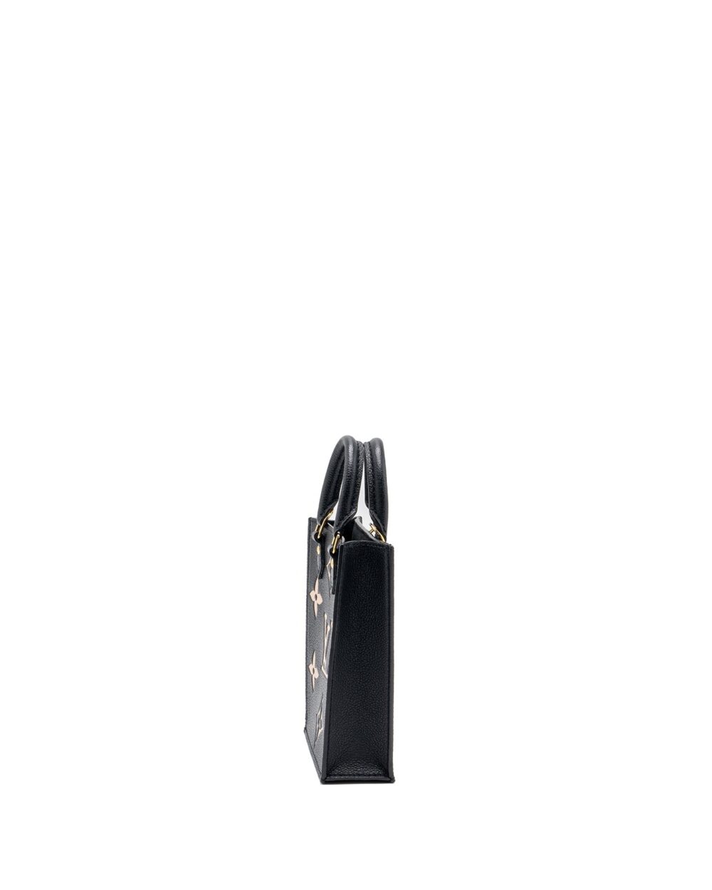 AAA Replica Louis Vuitton LV PETIT SAC PLAT MONOGRAM EMPREINTE BLACK/ BEIGE GHW (NEW VERSION)