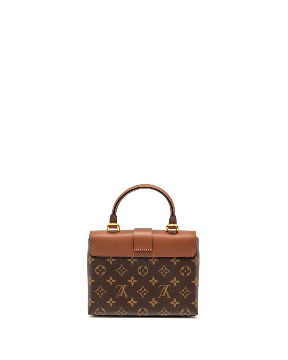 AAA Replica Louis Vuitton LV LOCK BB MONOGRAM CANVAS BROWN GHW