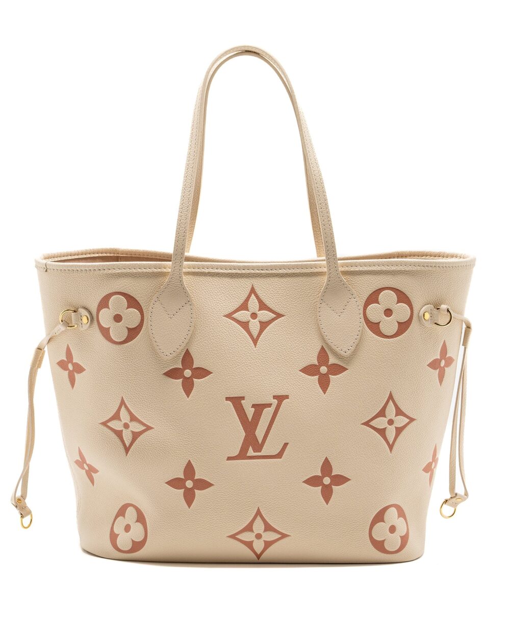 AAA Replica Louis Vuitton LV NEVERFULL MM MONOGRAM EMPREINTE CRÈME/ROSE TRIANON GHW(NEW VERSION)