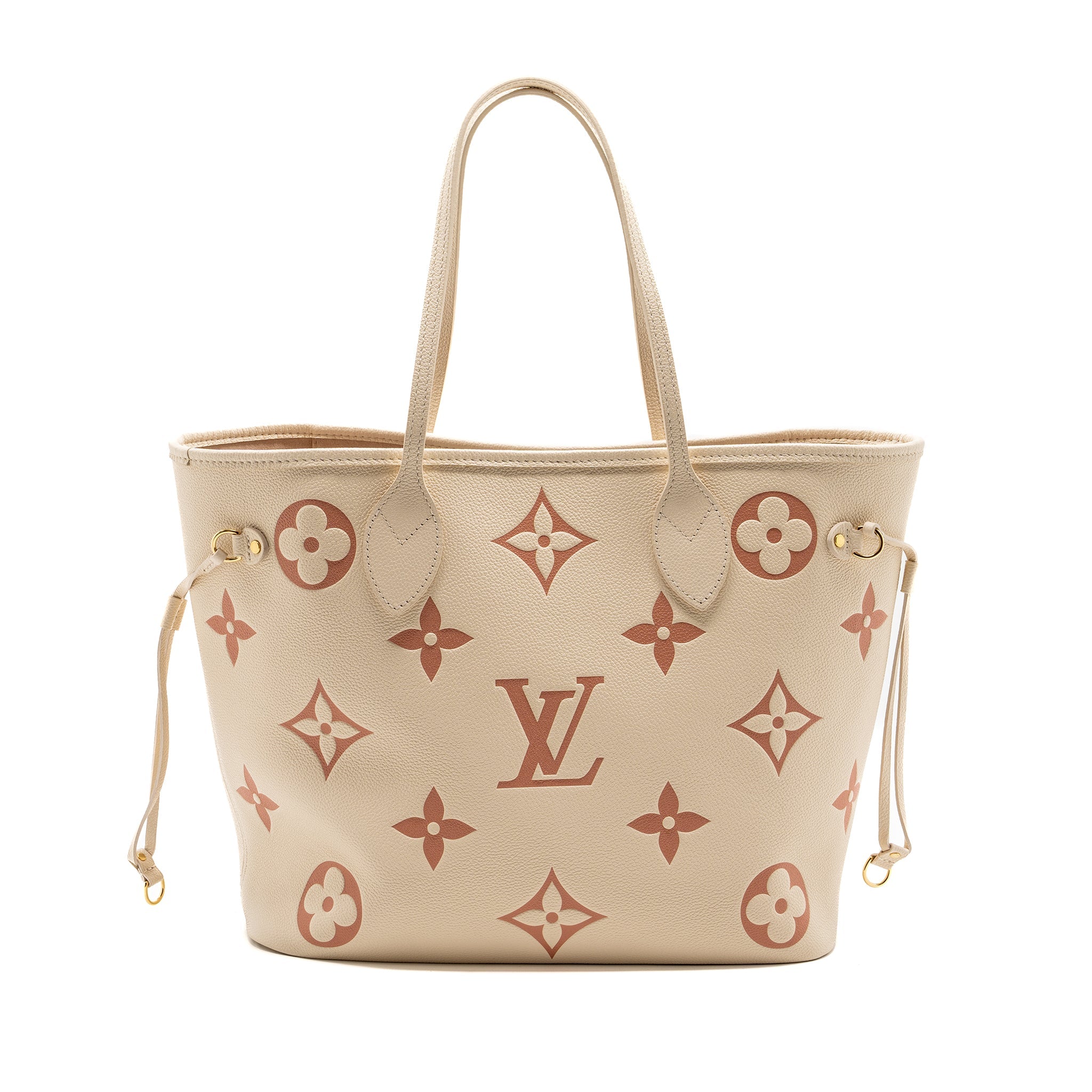 AAA Replica Louis Vuitton LV NEVERFULL MM MONOGRAM EMPREINTE CRÈME/ROSE TRIANON GHW(NEW VERSION)