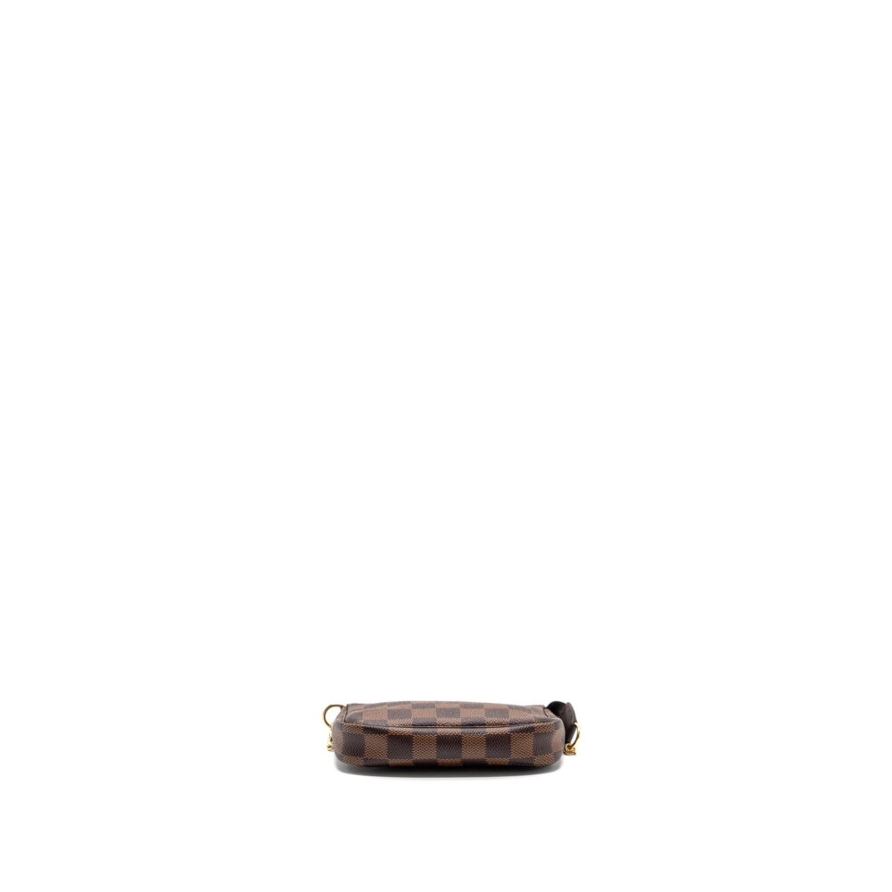 AAA Replica Louis Vuitton LV MINI POCHETTE DAMIER EBENE GHW
