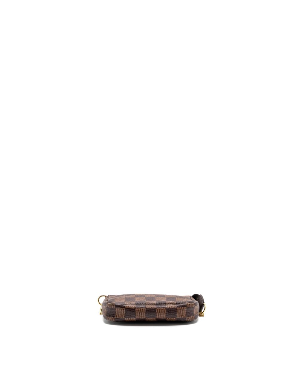 AAA Replica Louis Vuitton LV MINI POCHETTE DAMIER EBENE GHW