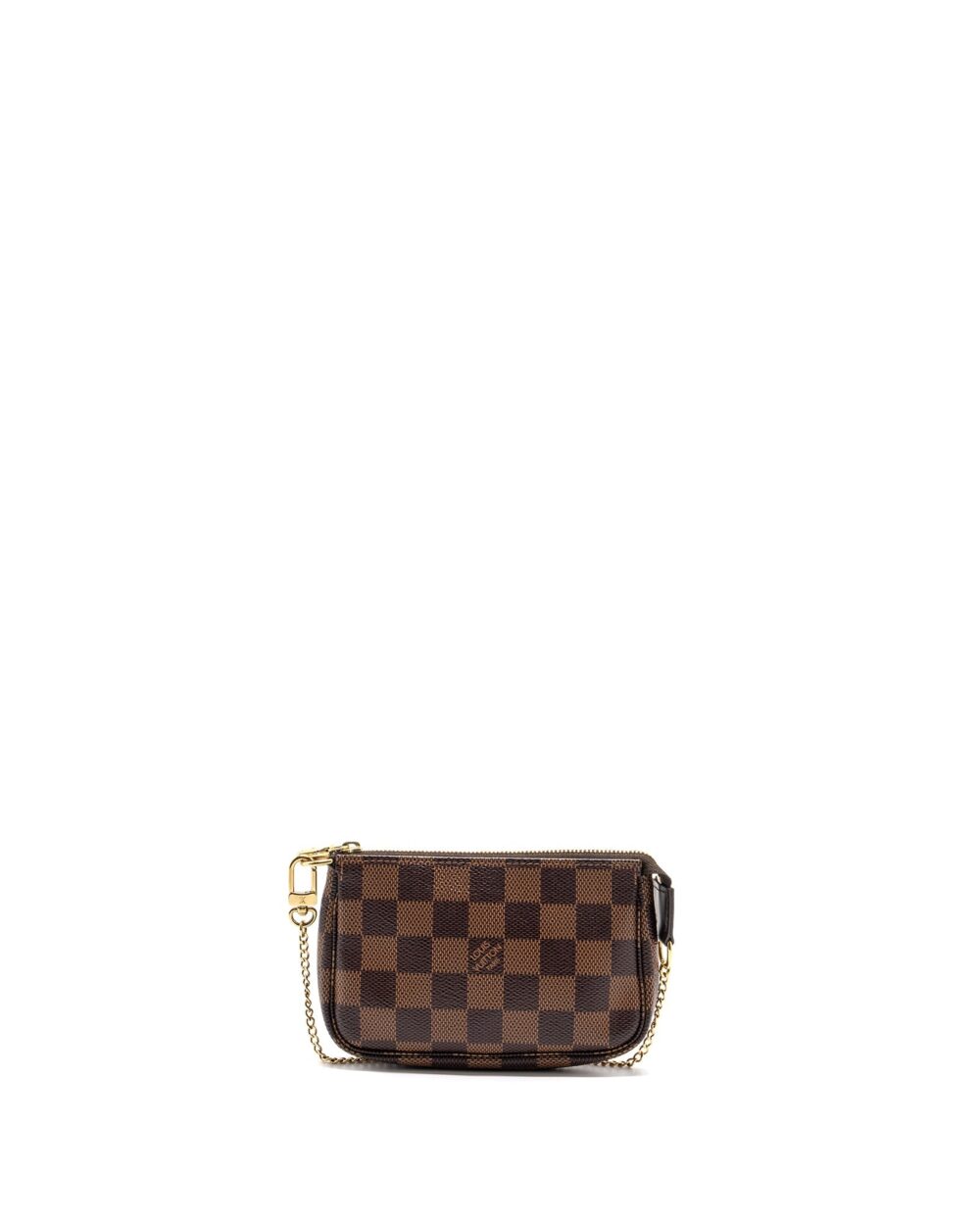 AAA Replica Louis Vuitton LV MINI POCHETTE DAMIER EBENE GHW