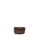 AAA Replica Louis Vuitton LV MINI POCHETTE DAMIER EBENE GHW