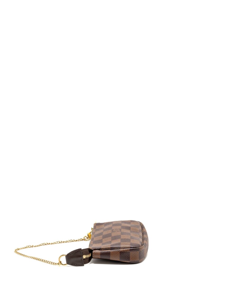AAA Replica Louis Vuitton LV MINI POCHETTE ACCESSORIES DAMIER EBENE CANVAS GHW