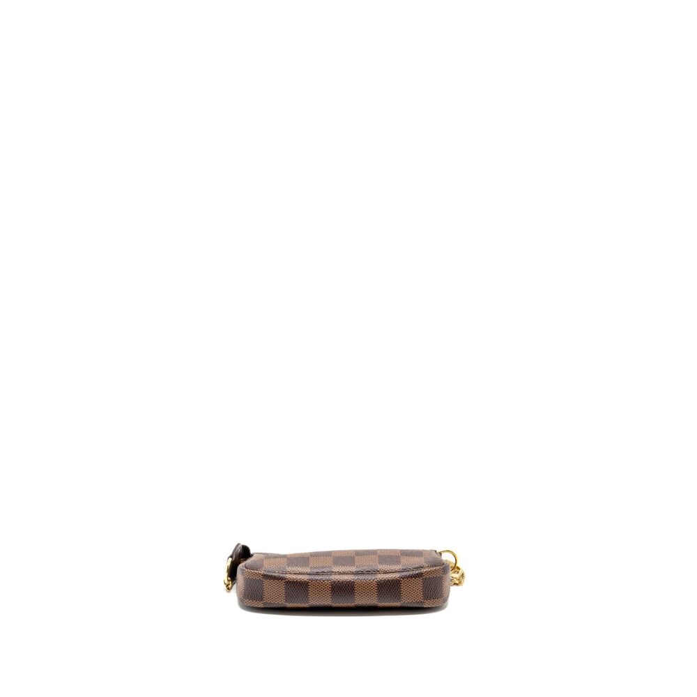 AAA Replica Louis Vuitton LV MINI POCHETTE ACCESSORIES DAMIER EBENE CANVAS GHW