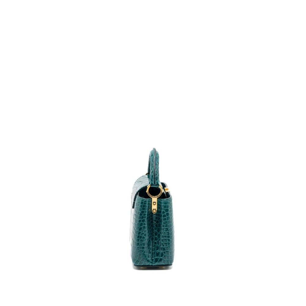 AAA Replica Louis Vuitton LV CAPUCINES MINI CROCODILE BRILLANT BLUE CANARD GHW