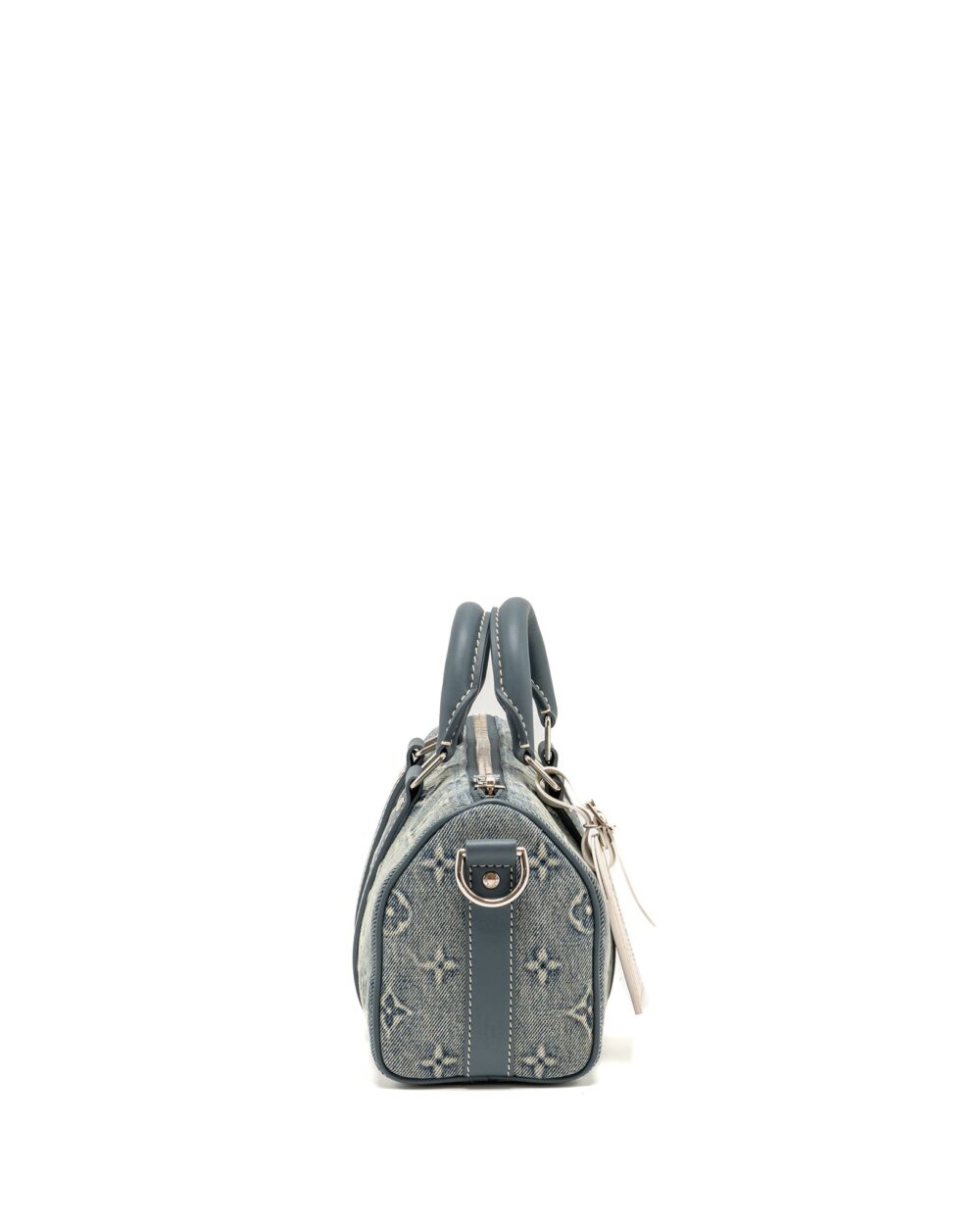 AAA Replica Louis Vuitton LV KEEPALL BANDOULIERE 25 WASHED DENIM CANVAS BLUE SHW